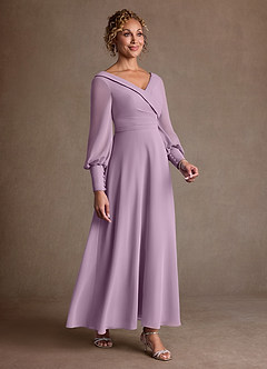 Azazie Paterson Mother of the Bride Dresses Wisteria A-Line Pleated Chiffon Dress image3