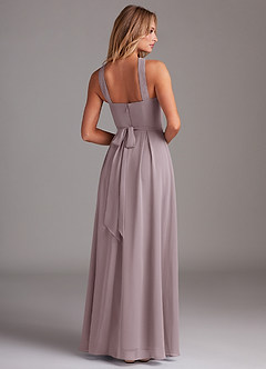 Azazie Dixie Bridesmaid Dresses Dusk A-Line Halter Pleated Chiffon Dress image2