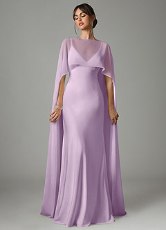 Azazie Stefania Jurken voor bruidsmeisjes Jurk van Stretch Satijn met A-Lijn Frosted Lila image1