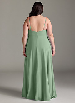 Azazie Akita Jurken voor bruidsmeisjes Jurk van Chiffon met A-Lijn Matcha image6