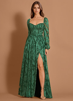 Aniyah Verde Oscuro Vestido largo image1