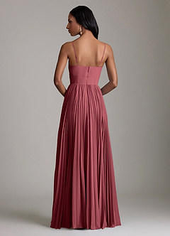 Azazie Akiko Bridesmaid Dresses Merlot A-Line Sweetheart Neckline Chiffon Dress image5