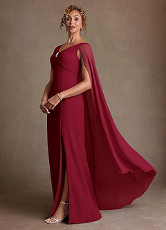 Azazie Boudica Suknie dla Matki Panny Młodej Linia A Pofałdowany Szyfon Długość podłogi Sukienka image2