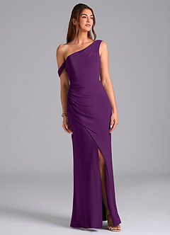 Azazie Madelyn Suknie dla druhen Syrena Jedno ramię Szyfon Do ziemi Sukienka image1