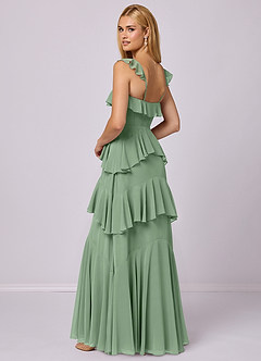 Barbie ♥ Azazie Bridesmaid Dresses Matcha A-Line Sweetheart Neckline Chiffon Dress image2