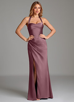 Azazie Serenity Bridesmaid Dresses Amethyst Mermaid Sweetheart Neckline Stretch Satin Dress image5