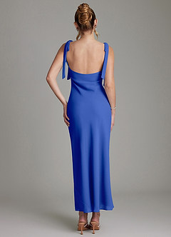 Azazie Luddie Abiti da Damigella Abito Sirena in Chiffon Fiocco Blu Reale image6