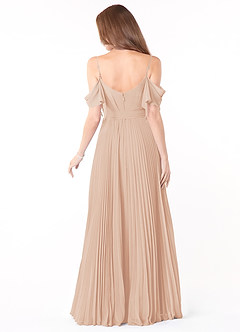 Azazie Lyney Final Sale English Rose A-Line Off the Shoulder Chiffon Dress image2