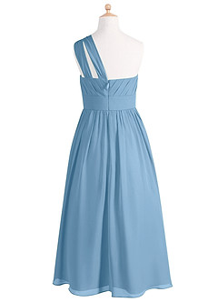 Azazie Molly Junior Amethyst A-Line Pleated Chiffon Dress image8