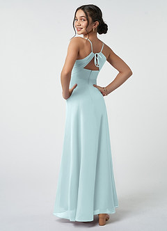 Azazie Avelina Junior Mist A-Line Pleated Chiffon Dress image5