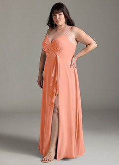Azazie Akita Bridesmaid Dresses Sunset A-Line Chiffon Dress image8