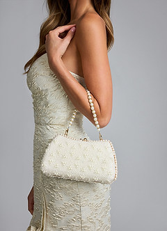 front Pearl Beaded Clutch