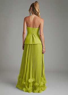 Azazie Alex Bridesmaid Dresses Lemongrass A-Line Corset Chiffon Dress image6