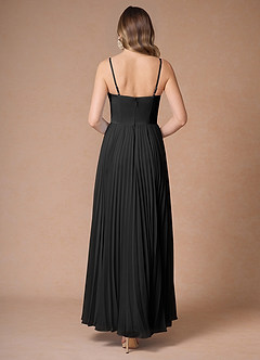 Anita Black Pleated Maxi Dress image2