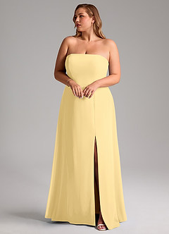 Azazie Wren Bridesmaid Dresses Butter A-Line Side Slit Chiffon Convertible Dress image9