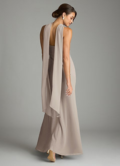 Azazie Saylor Brudtärnklänningar Klä av Sjöjungfru i Chiffong Axelbandslös Frost image9