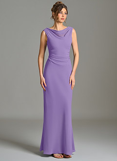 Azazie Kieryn Bridesmaid Dresses Tahiti Mermaid Pleated Chiffon Dress image5