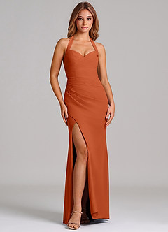 Azazie Emeria Suknie dla druhen Syrena Dekolt w kształcie serca Szyfon Do ziemi Sukienka image3