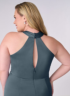 Barbie ♥ Azazie Jurken voor bruidsmeisjes Jurk van Stretch Satijn met Kolom Schemering image11