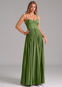 Azazie Akiko Bridesmaid Dresses Juniper A-Line Sweetheart Neckline Stretch Satin Dress image3