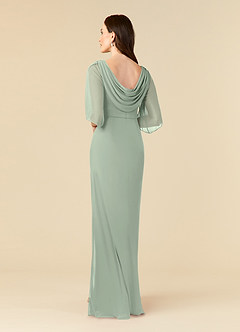 Azazie Magdalene Mother of the Bride Dresses Dusty Sage Sheath Sequins Mesh Dress image3