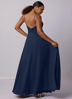 Barbie ♥ Azazie Bridesmaid Dresses Dark Navy A-Line Chiffon Dress image6