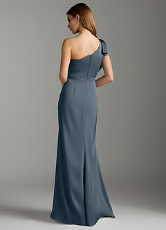 Azazie Rinna Bridesmaid Dresses Twilight Mermaid Ruched Stretch Satin Dress image8