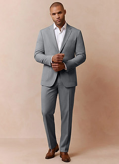 front Owen Grey Lightweight Tailored Suit Jacket
