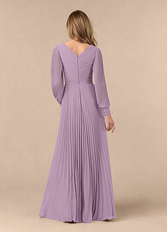Azazie Zina Mother of the Bride Dresses Wisteria A-Line Pleated Chiffon Dress image4