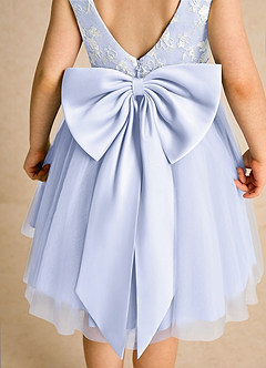 Azazie Butterfly Flower Girl Dresses Lavender A-Line Lace Dress image6