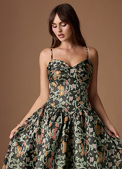 Vestido Jardín De Medianoche Midi Desy image10