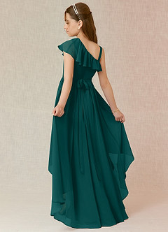 Azazie Mango Junior Peacock A-Line Ruched Chiffon Dress image1