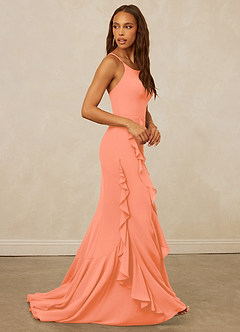 Christian Siriano Bridal for Azazie 1006 Bridesmaid Dresses Sunset Mermaid Ruched Chiffon Dress image5