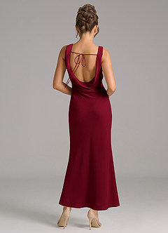 Azazie Rylina 신부 들러리 드레스 인어 주름진 쉬폰 발목 길이 드레스 image6