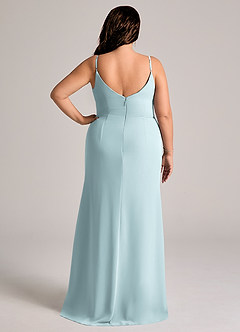 Azazie Deandra Bridesmaid Dresses Mist Mermaid Pleated Chiffon Dress image8
