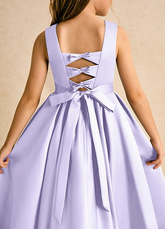 Azazie Junebuj vestidos de niña de las flores Vestido de Lila de Satin Mate de Princesa con Plisado image7