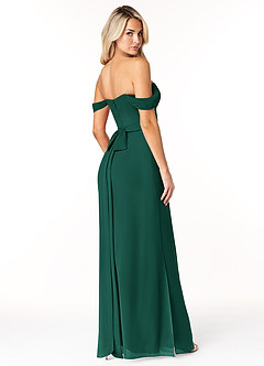 Azazie Joretta Bridesmaid Dresses Emerald A-Line Sweetheart Neckline Chiffon Convertible Dress image5