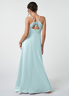 Azazie Avelina Junior Mist A-Line Pleated Chiffon Dress image3