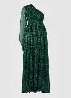 Arlington Dark Emerald One-Shoulder Maxi Dress image7