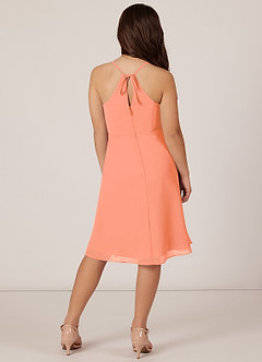 Azazie Doll Junior Sunset A-Line Bow Chiffon Dress image2