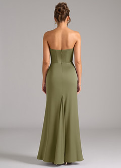 Azazie Debby Bridesmaid Dresses Pistachio Mermaid Strapless Stretch Satin Convertible Dress image7