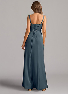 Azazie Amaris Bridesmaid Dresses Twilight A-Line Corset Stretch Satin Dress image3