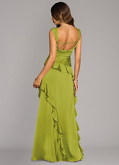 Azazie Sloane Bridesmaid Dresses Lemongrass A-Line Sweetheart Neckline Stretch Satin Dress image2