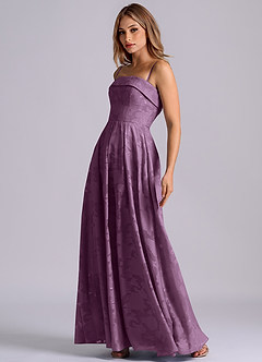 Azazie Lucienne Bridesmaid Dresses Wisteria A-Line Strapless Floral Burnout Dress image7