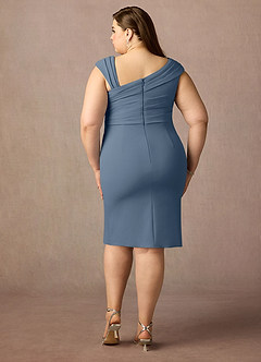Azazie Cecily Mother of the Bride Dresses Twilight Sheath Stretch Crepe Dress image7