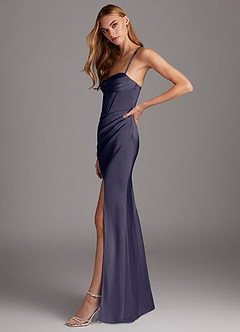 Azazie Brookelle Bridesmaid Dresses Stormy Sheath Sweetheart Corset Stretch Satin Dress image5