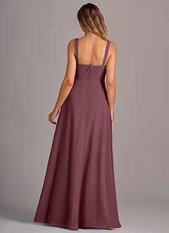 Azazie Debra Bridesmaid Dresses Sangria A-Line with Pockets Chiffon Convertible Dress image12