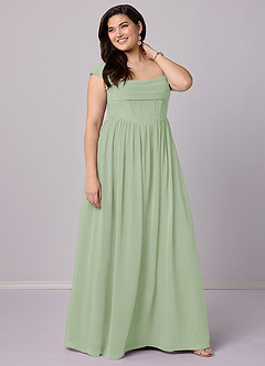 Barbie ♥ Azazie Bridesmaid Dresses A-Line Corset Chiffon Floor-Length Dress image11