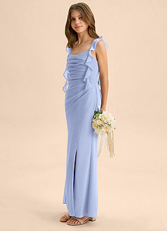 Azazie Jessamine Junior Ice Mermaid Sweetheart Neckline Chiffon Dress image5