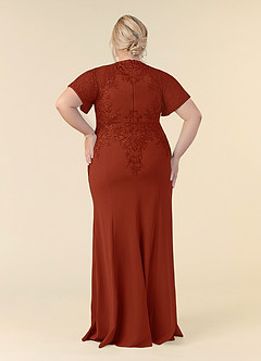 Azazie Adonna Mother of the Bride Dresses Rust Mermaid Lace Dress image9